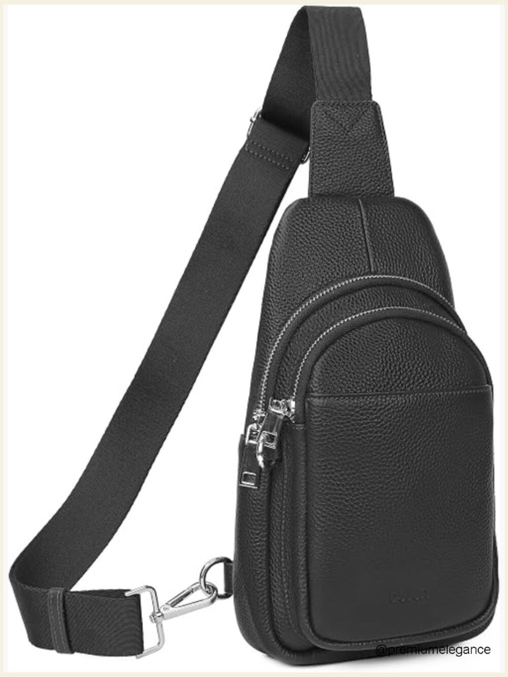 Genuine Leather Anti-Theft Crossbody Sling Bag with RFID Slots